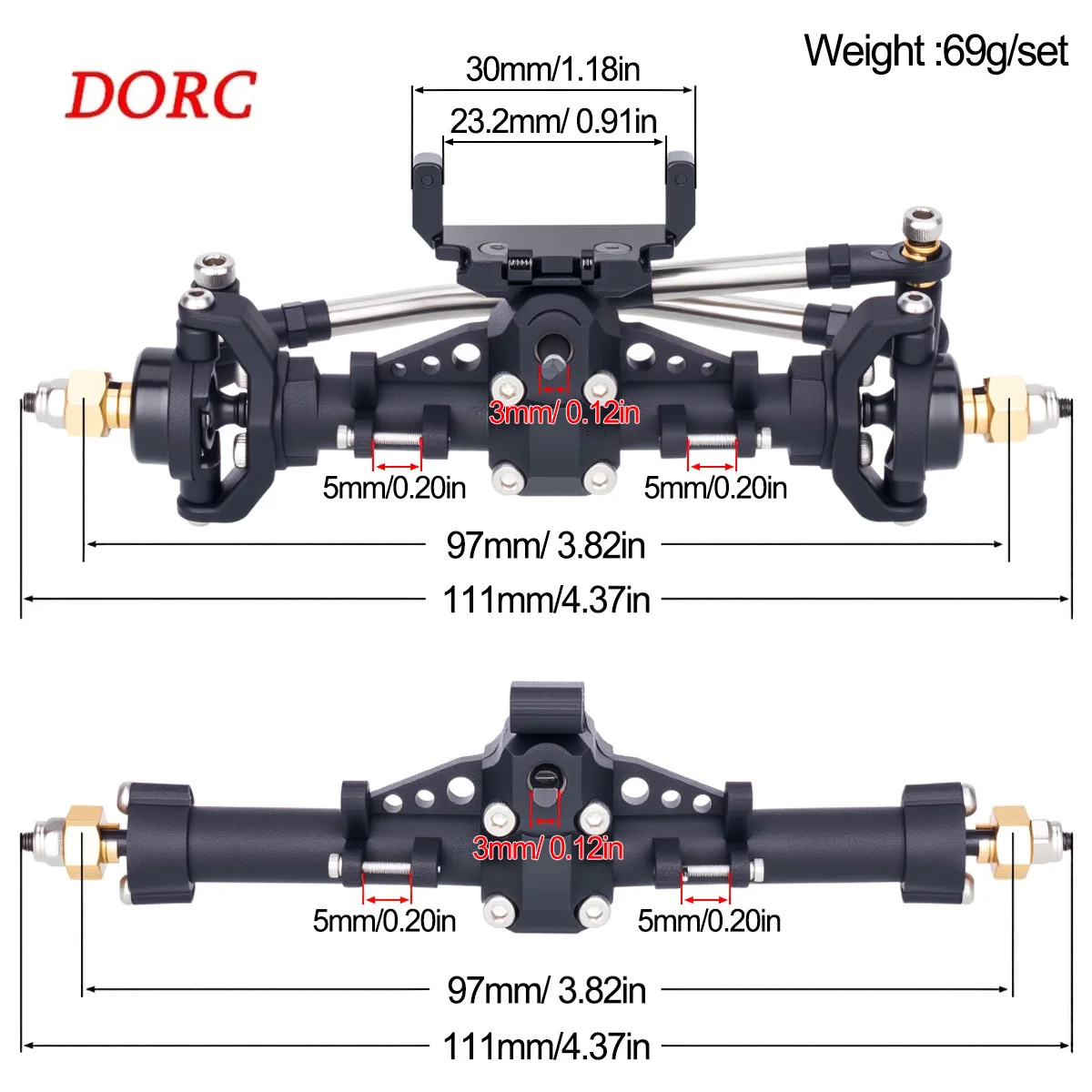 Servo Kit - 1 conjunto de eixos de plástico