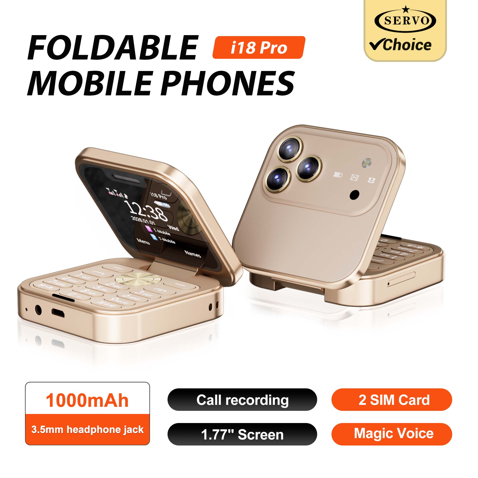 Servo Pan Tilt - SERVO I18PRO Mini Telefone Celular Flip