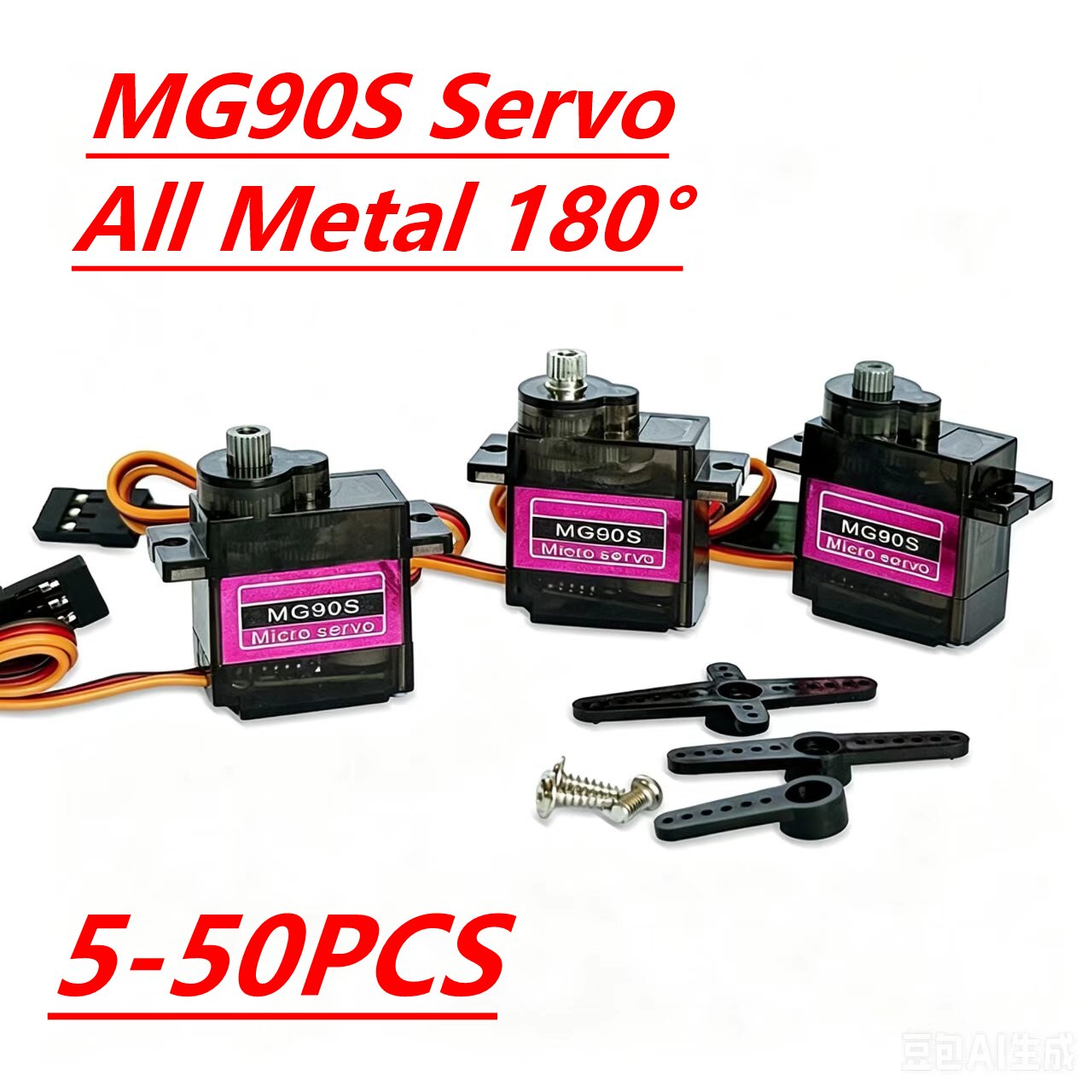 Micro Servo - Servo MG90S 5/10/20/40 Peças, Engrenagem Totalmente