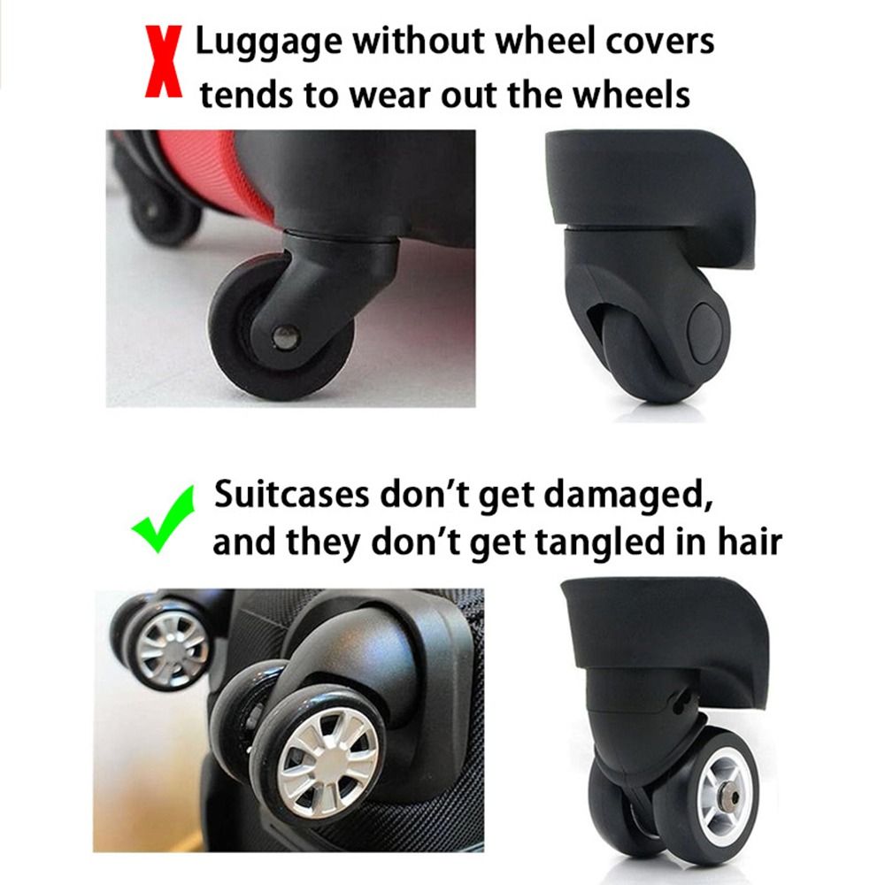 8 pçs viagem bagagem rodízio s - Caster Wheel avaliação e preço