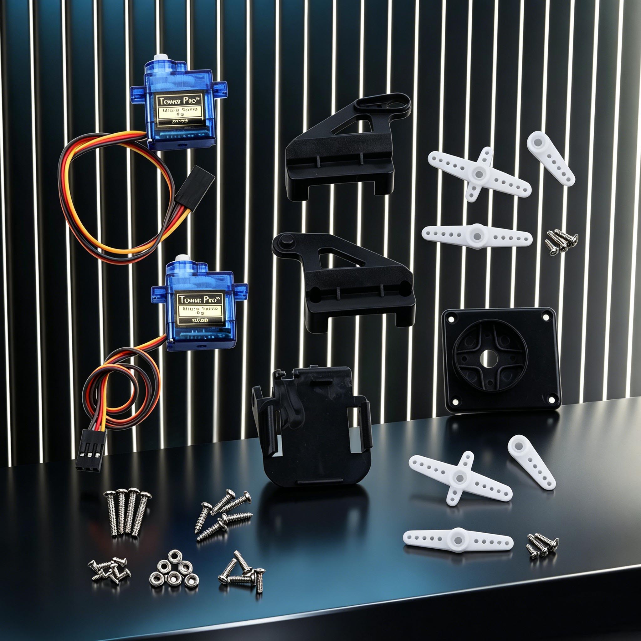 2 eixos servo cardan suporte f - Servo Pan Tilt avaliação e preço