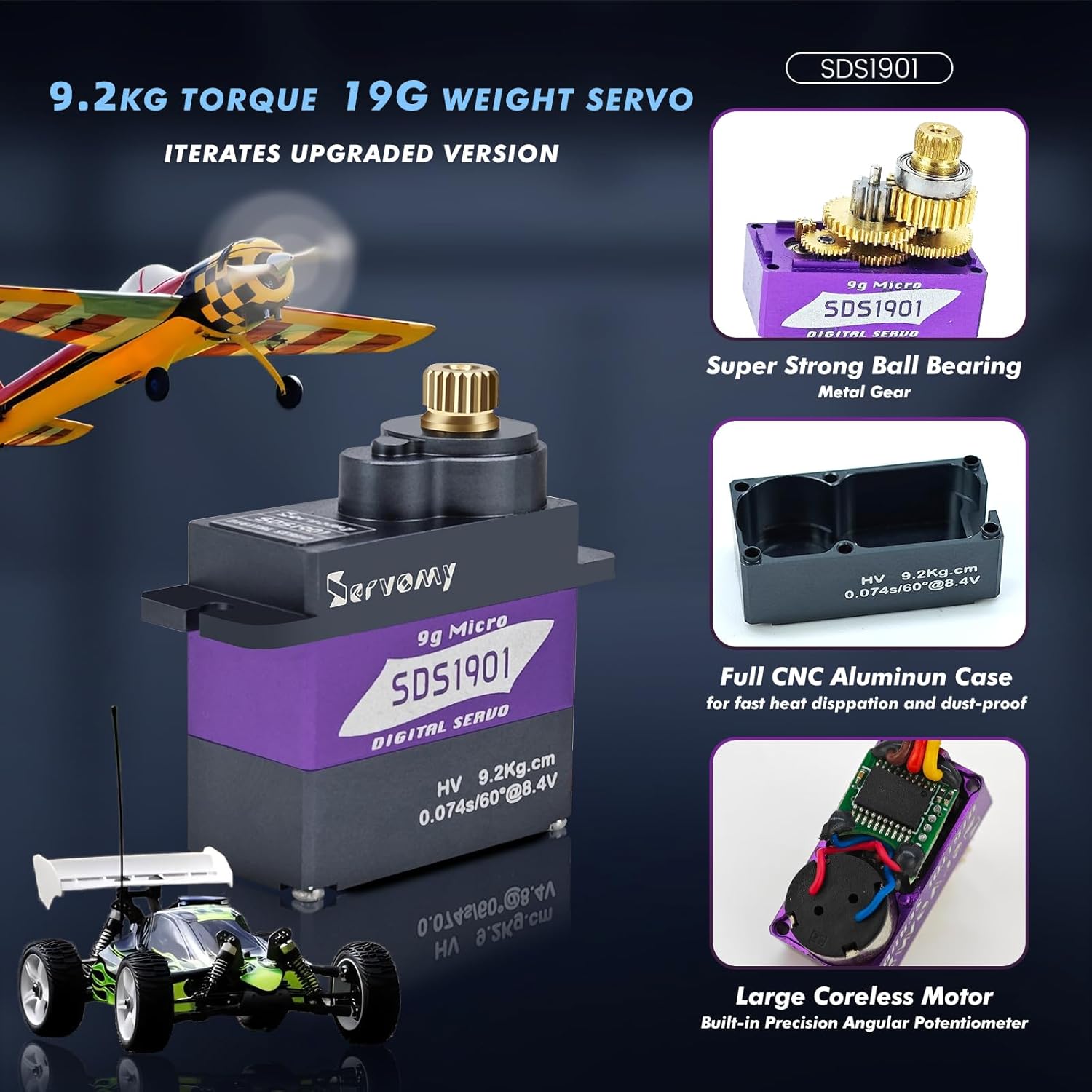 SERVOMY-SDS1901 Digital 9G Mic - Arduino Robot avaliação e preço