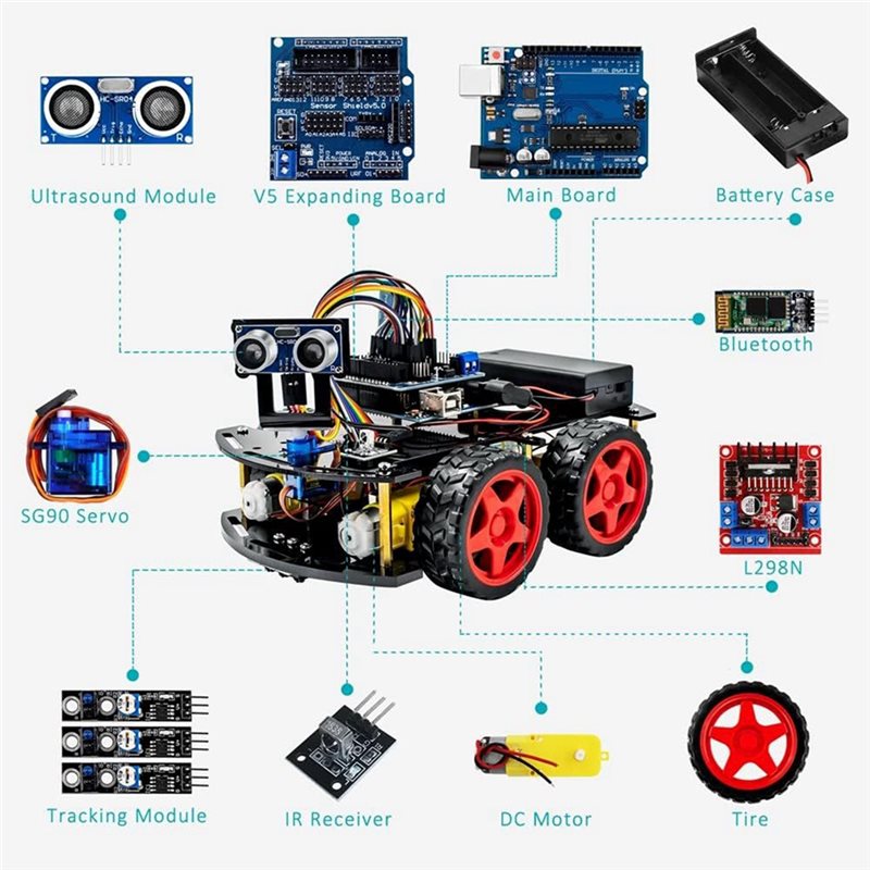 Kit de Carro Robô Inteligente  - Arduino Robot avaliação e preço