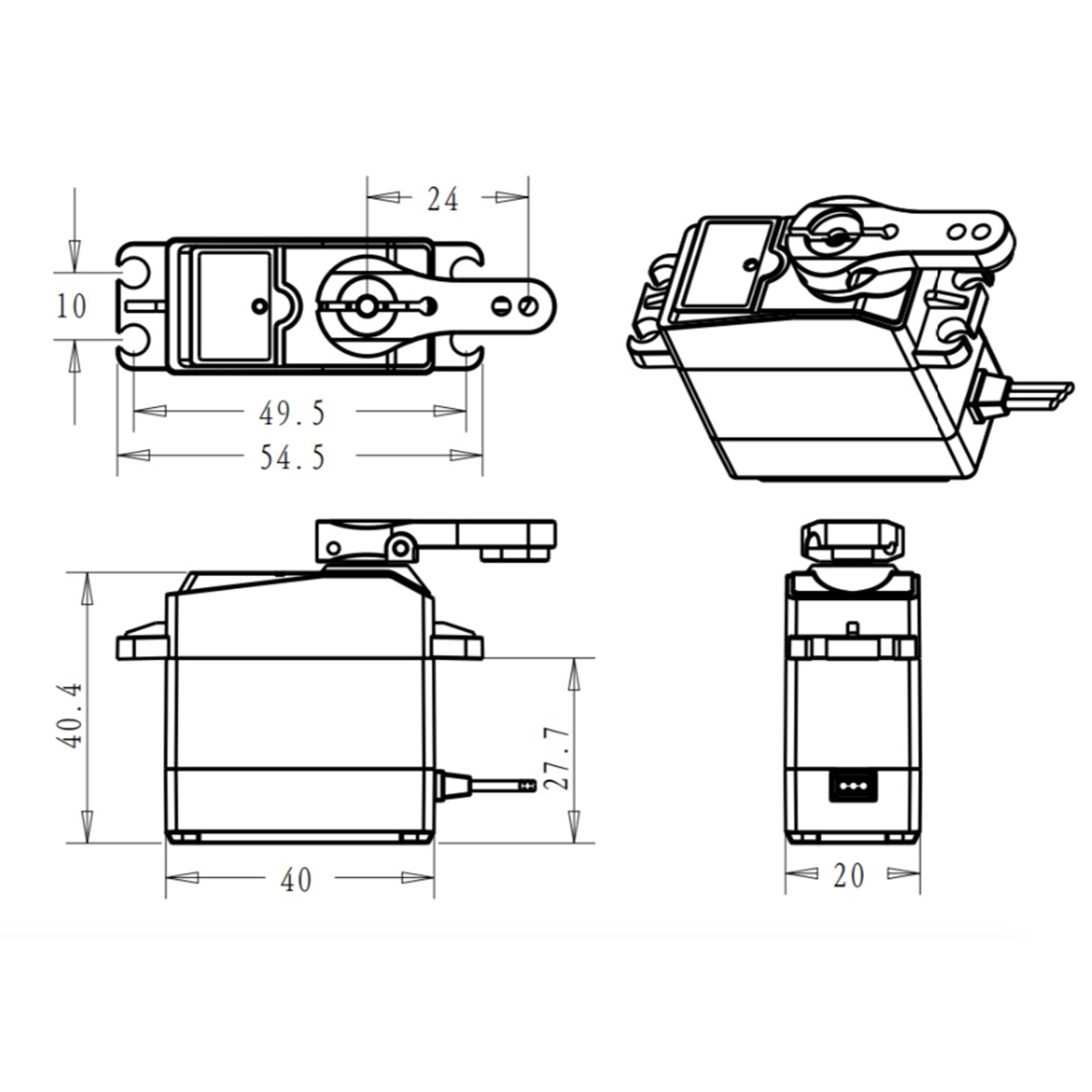 4 pçs ds3225 25kg rc servo dig - Robot Arm Metal avaliação e preço