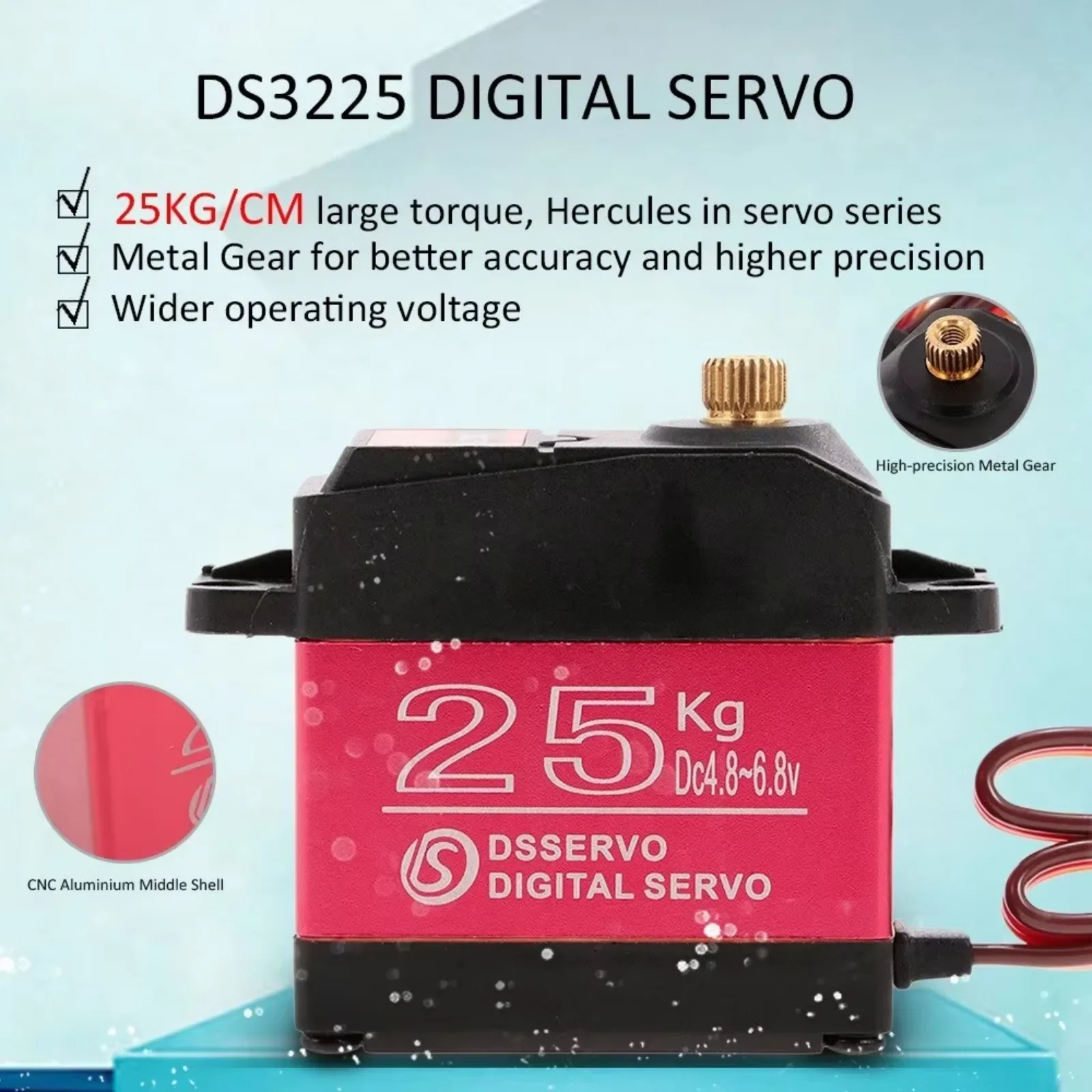 4 pçs ds3225 25kg rc servo dig - Robot Arm Metal avaliação e preço